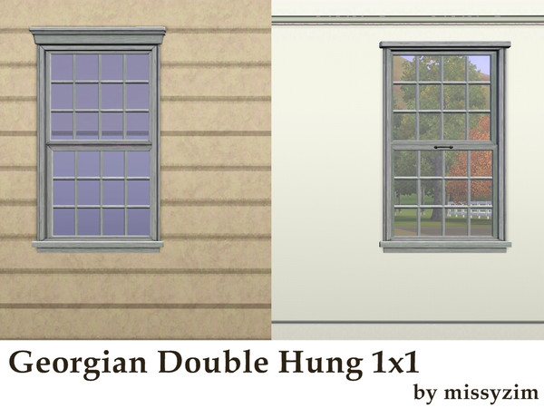 Sims 3 — MZ_Georgian Window_1x1 Double Hung by missyzim — Inspired by windows from the Georgian era.
