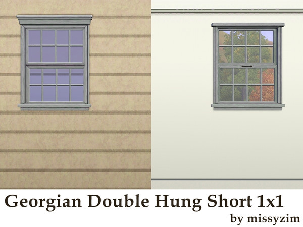 Sims 3 — MZ_Georgian Window_1x1 Double Hung Short by missyzim — Inspired by windows from the Georgian era.