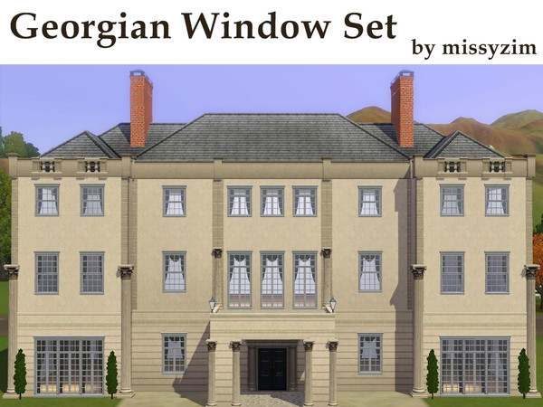 Sims 3 — Georgian Windows by missyzim — Inspired by windows from the Georgian Era. Set includes 10 windows and 6