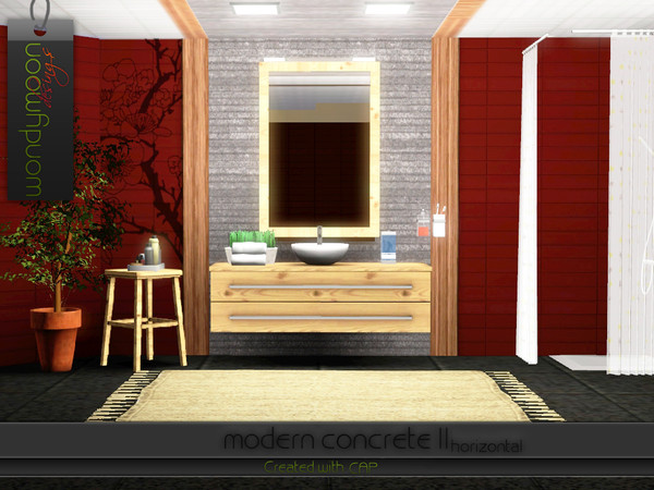 Sims 3 — Modern Concrete II [horizontal] by wondymoon — - Modern Concrete II [horizontal] - wondymoon designs - Feb'2012