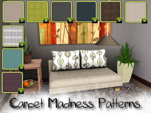 Sims 3 — Carpet Madness Patterns by SugoiZiua2 — This set includes nine various patterns: four carpet patterns, two