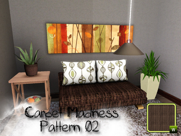 Sims 3 —  by SugoiZiua2 — Carpet Madness Pattern n02 You can find it under Weave and wicker patterns. 