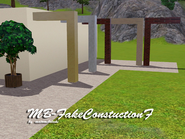 Sims 3 — MB-FakeConstructionF by matomibotaki — MB-FakeConstructionF,constuction item to use as a column, recolorabel,