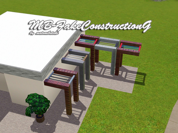Sims 3 — MB-FakeConstructionG by matomibotaki — MB-FakeConstructionG, new construction item, can be used like a column or