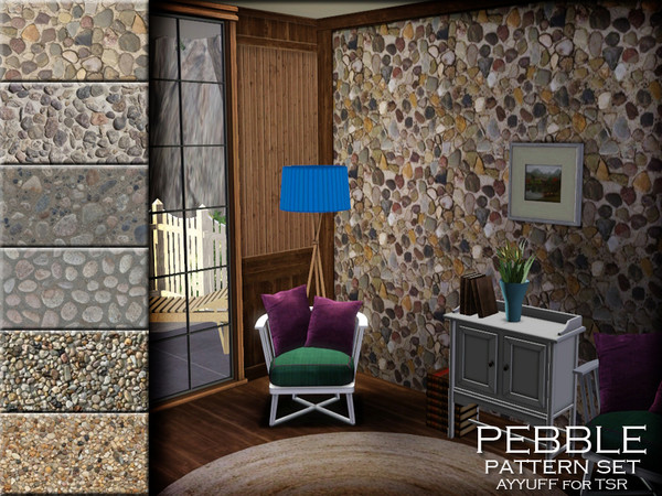 Sims 3 — Pebble Pattern Set by ayyuff — pebble patterns