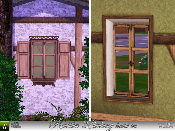Sims 3 — Rustic Living Window by katelys — New window in an old country style.