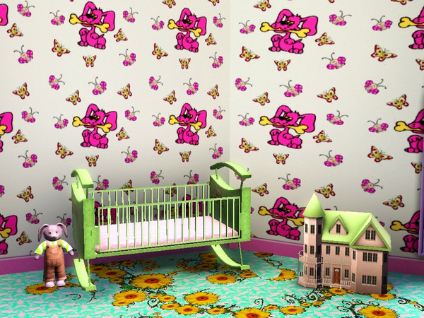 Sims 3 — Doggy 3 by torija07092 — Cute pattern for baby's or doggy's room.