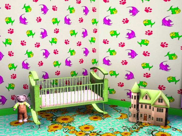 Sims 3 — Kitty 4 by torija07092 — Cute pattern for your baby's or cat's room.