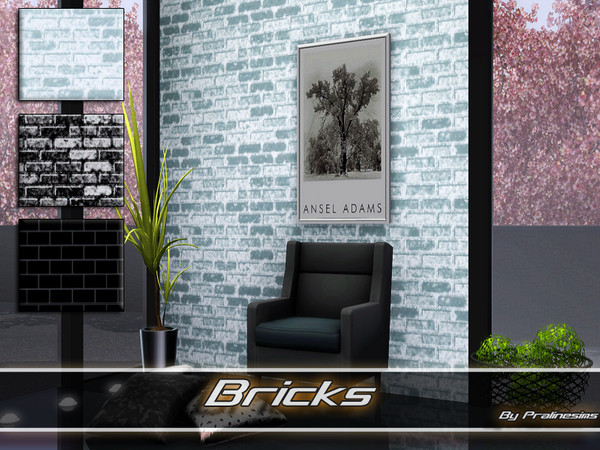 Sims 3 — Bricks by TSR Archive — This set contains 3 brick textures:) You can find them all under: Rock/Stone Please