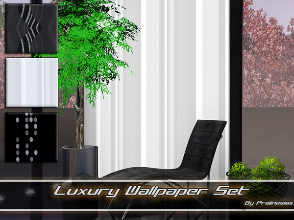 Sims 3 — Luxury Wallpaper Set  by TSR Archive — This set contains three luxurious patterns. We hope you like it!