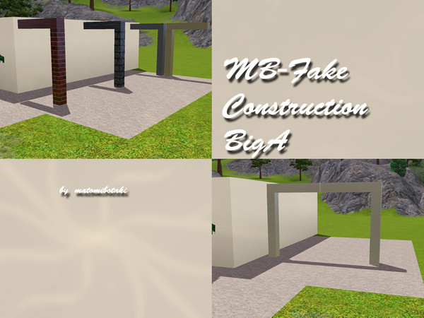 Sims 3 — MB-FakeConstructionBigA by matomibotaki — MB-FakeConstructionBigA, big constraction item for muliple use, create