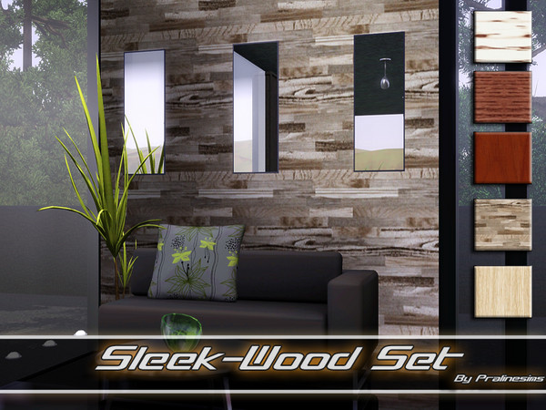 Sims 3 — Sleek Wood Set by Pralinesims — By Pralinesims