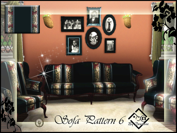 Sims 3 — Sofa Patt 6 by Devirose — By Devirose-created using EA's 'Create a Pattern'.'-No need Expansion packs,base game