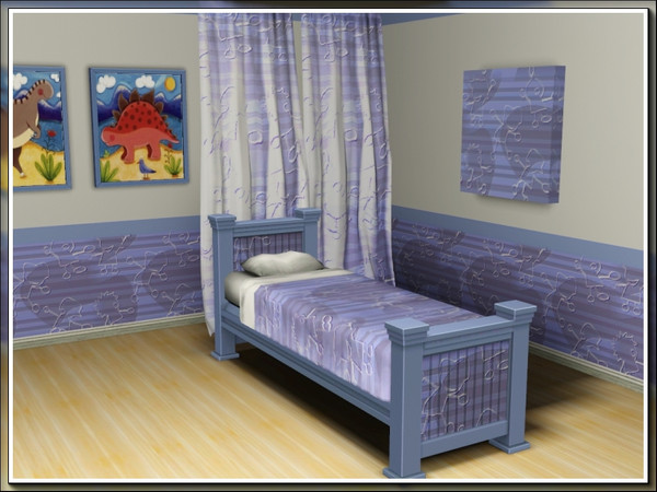 Sims 3 — marcorse_kiddie capers pattern by marcorse — A chalk outline pattern of children playing, against a blue and