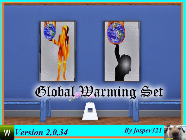 Sims 3 — Global Warming Set by jasper321 — A set of two paintings with a global warming theme. Fact or fantasy, you