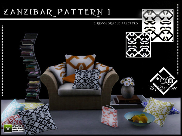 Sims 3 — Zanzibar Pattern 1 by Devirose — by Devirose--No need Expansion packs,base game compatible-Enjoy^^