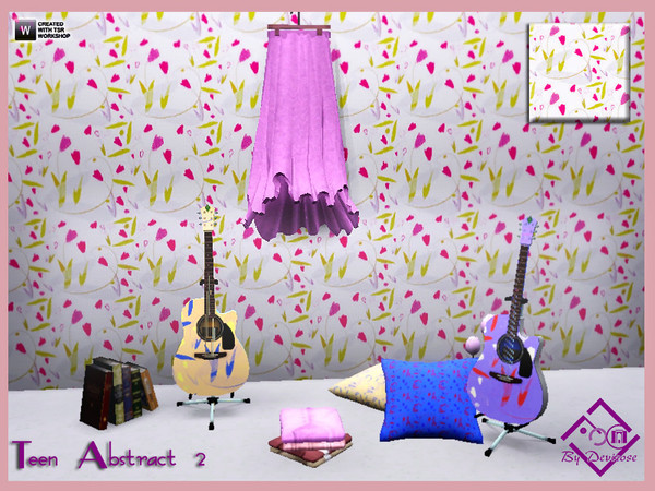 Sims 3 — Teen Abstract 2 by Devirose — By Devirose TSRSA-3 Palettes recolorable-No need Expansion packs,base game