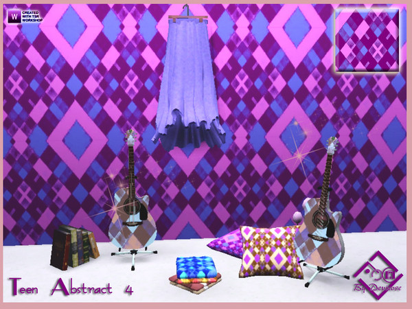 Sims 3 — Teen Abstract 4 by Devirose — By Devirose TSRSA-3 palettes recolorable-No need Expansion packs,base game