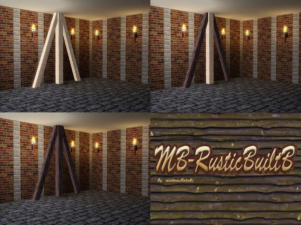 Sims 3 — MB-RusticBuiltB by matomibotaki — MB-RusticBuiltB, built item for the rustic look in your home design, 2