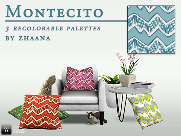 Sims 3 — Montecito by Zhaana — Get a snowy mountain feeling or a wavy effect with this pattern, your choice. Created with