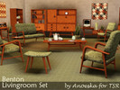Sims 3 — Benton Livingroom by AnoeskaB — A mid-century livingroom set with a large amount of furniture, deco items and a