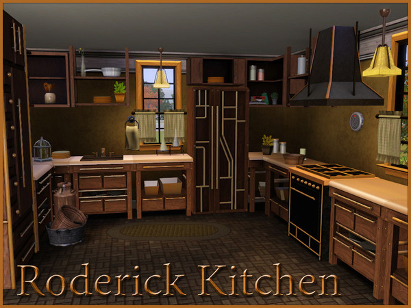 Sims 3 — Roderick Kitchen Set by sim_man123 — New kitchen set, containing 16 items. Two styles of both upper cabinets and