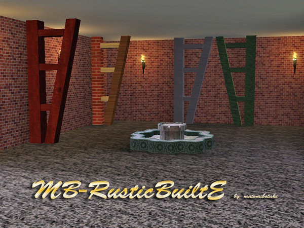 Sims 3 — MB-RusticBuiltE by matomibotaki — MB-RusticBuiltE, new mesh with 3 recolorable areas, gives your sims creations