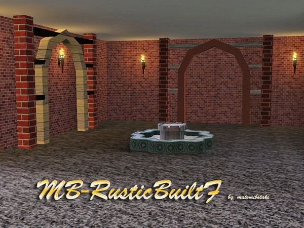 Sims 3 — MB-RusticBuiltF by matomibotaki — MB-RusticBuiltF, new mesh with 3 recolorable areas, gives your sims buildings