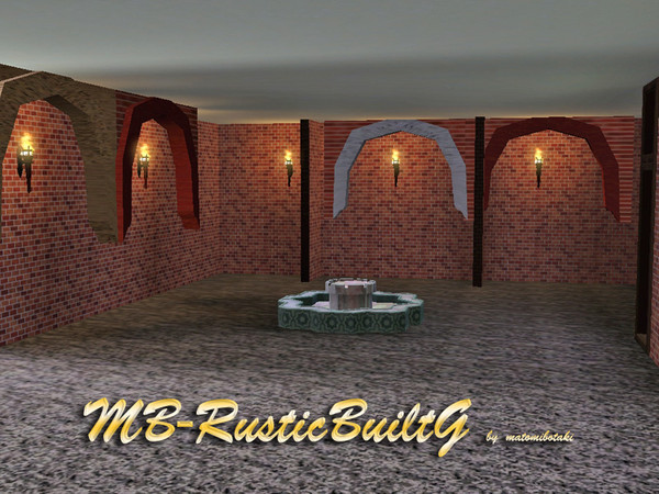 Sims 3 — MB-RusticBuiltG by matomibotaki — MB-RusticBuiltG, new mesh with 2 recolorable areas, gives your sims buildings