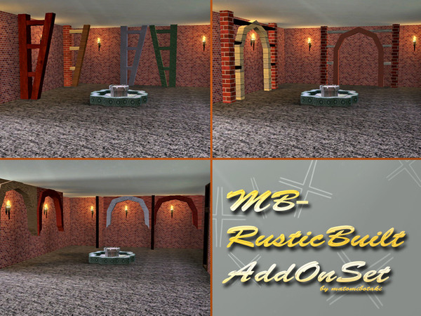 Sims 3 — MB-RusticBuiltAddOnSet by matomibotaki — Little addon set, completes the -RusticBuiltSet- with 3 new mesh items,