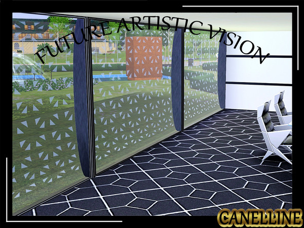 Sims 3 — Future Artistic Vision - Curved Window by Canelline by Canelline — Future Artistic Vision - Curved Window by