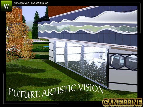 Sims 3 — Future Artistic Vision Build Set by Canelline — These objects are for completing the Future Artistic Vision set.