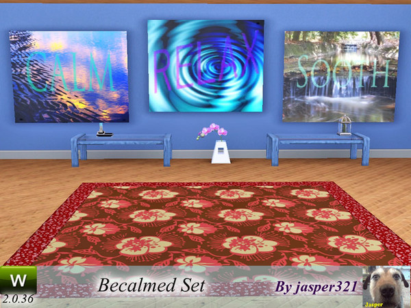 Sims 3 — Becalmed Set by jasper321 — A set of three paintings of a calming nature, maybe in your spa rooms