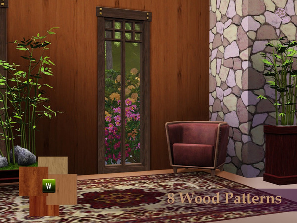 Sims 3 — Simple Wood Patterns by Flovv — A set of classical style patterns. Four different woods in vertical and