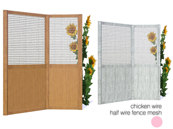 Sims 3 — Chicken Half Wire Fence Mesh by DOT — Chicken Half Wire Fence Mesh by DOT of The Sims Resource