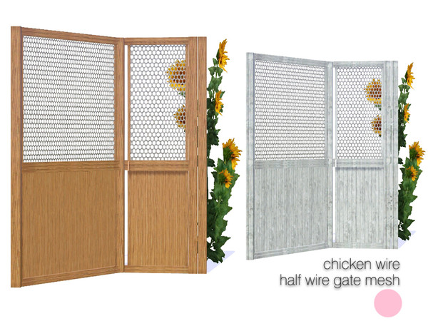 Sims 3 — Chicken Half Wire Gate Mesh by DOT — Chicken Half Wire Gate Mesh by DOT of The Sims Resource
