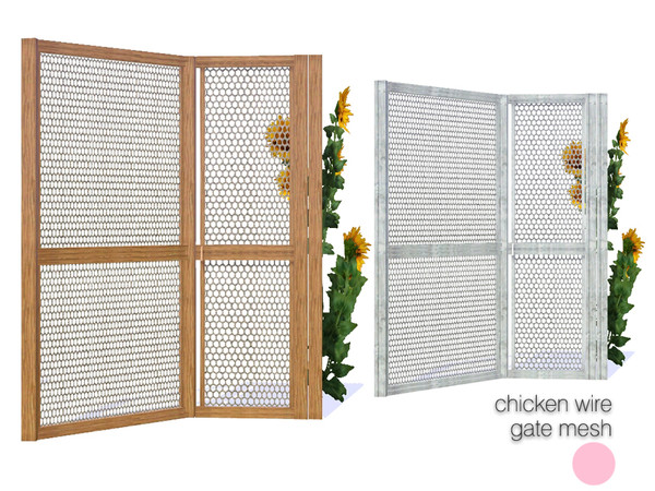 Sims 3 — Chicken Wire Gate Mesh by DOT — Chicken Wire Gate Mesh by DOT of The Sims Resource