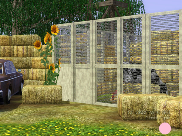 Sims 3 — Chicken Wire Set by DOT — Chicken Wire Set. Classic and Contemporary wire, with wood base, for Outdoor Living