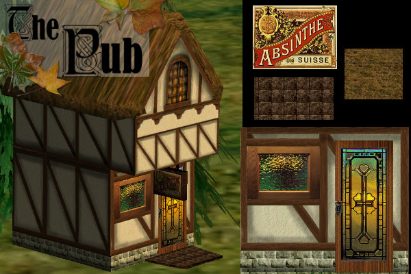 Sims 2 — The Pub by arenaria — This is a Neighborhood decoration, not a lot!