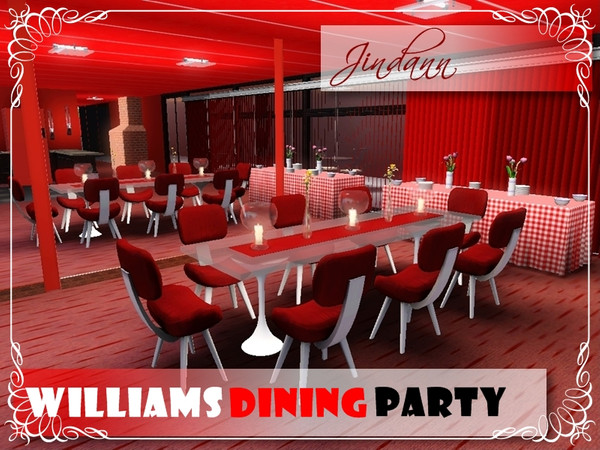 Sims 3 — Williams Dining Party by Jindann — Once more from Jindann for your diningroom. Thank you for Melisa and Lulu for