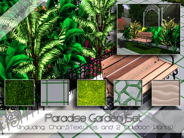 Sims 3 — Paradise Garden Set by Pralinesims — By Pralinesims