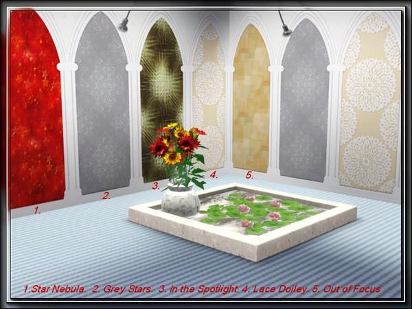 Sims 3 — marcorse_mixed brew pattern set by marcorse — A very mixed 'brew' of stars, lace, lights and pixels. . . in this