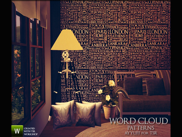 Sims 3 — Word Cloud Patterns by ayyuff — word cloud patterns.