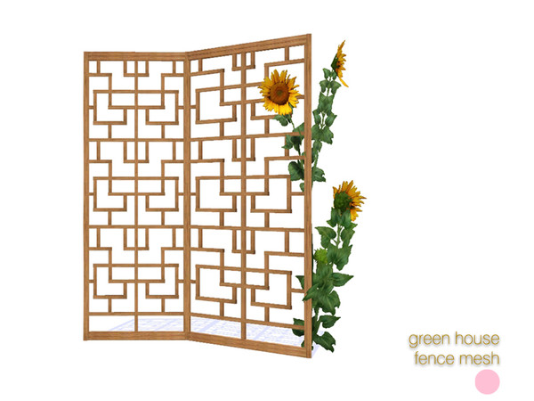 Sims 3 — Green House Fence Mesh by DOT — Green House Fence Mesh by DOT of The Sims Resource