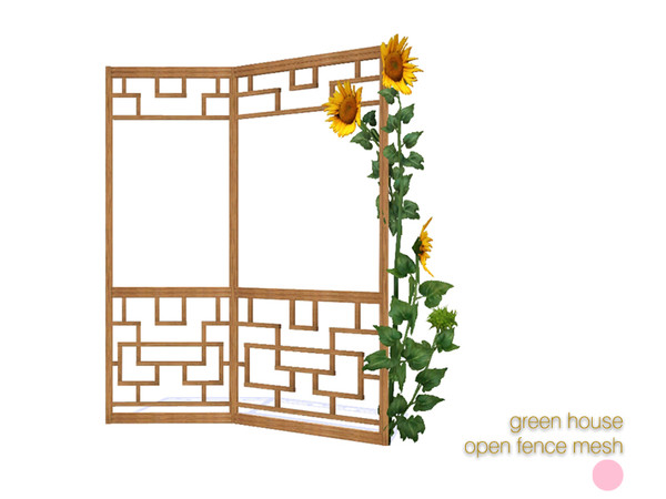 Sims 3 — Green House Open Fence Mesh by DOT — Green House Open Fence Mesh by DOT of The Sims Resource