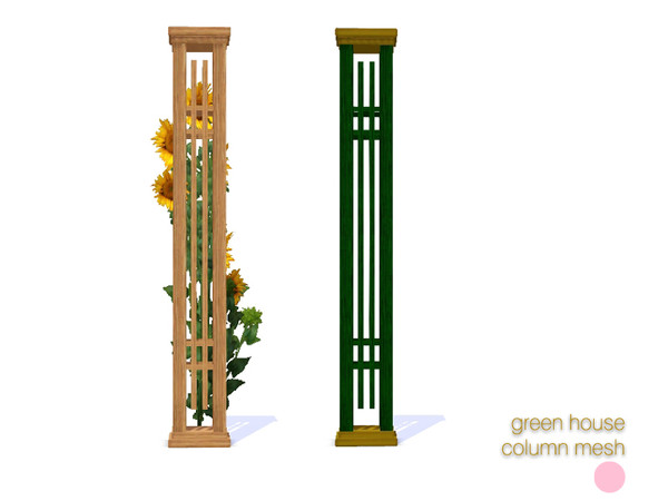 Sims 3 — Green House Column Mesh by DOT — Green House Column Mesh by DOT of The Sims Resource