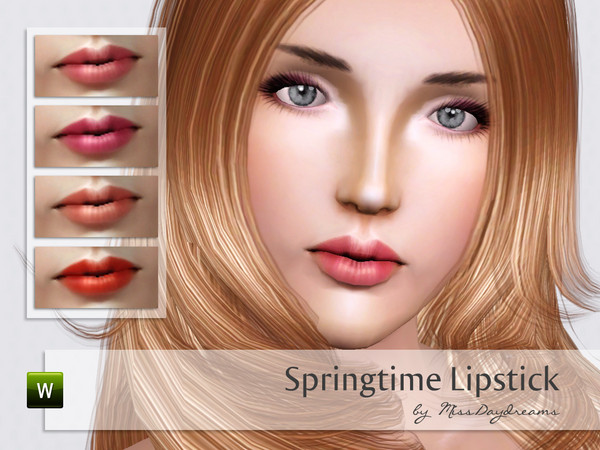Sims 3 — Springtime Lipstick by MissDaydreams — Delicate and velvet lipstick for your Sims! Perfect for spring! Hope you