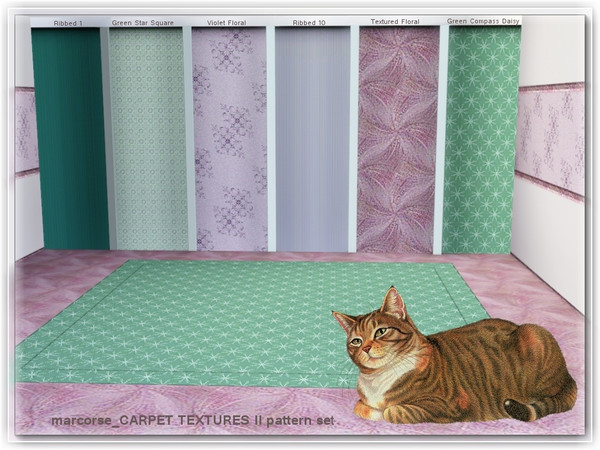 Sims 3 — marcorse_carpet textures II pattern set by marcorse — This set of six carpet textures is to be found in