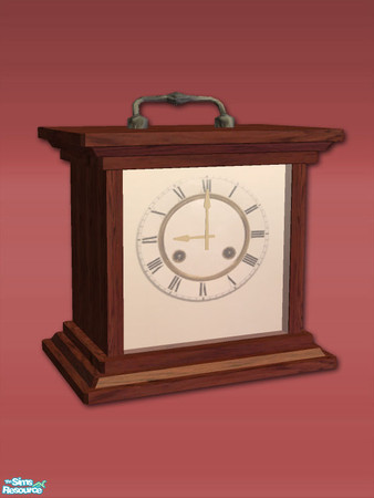 Sims 2 — Square Mantle Clock - Metal Black by Shakeshaft — Part of a set of 3 working Mantle Clocks in Wood Textures, the