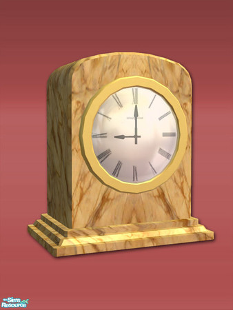 Sims 2 — Wood Mantle Clock - Rec 04 by Shakeshaft — Part of a set of 3 working Mantle Clocks in Wood Textures, the Wood